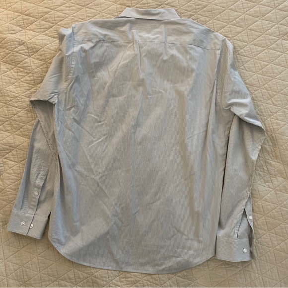 Theory Micro Check Print Zack PS Keyport Shirt In Gray Size L $225 - Picture 8 of 10